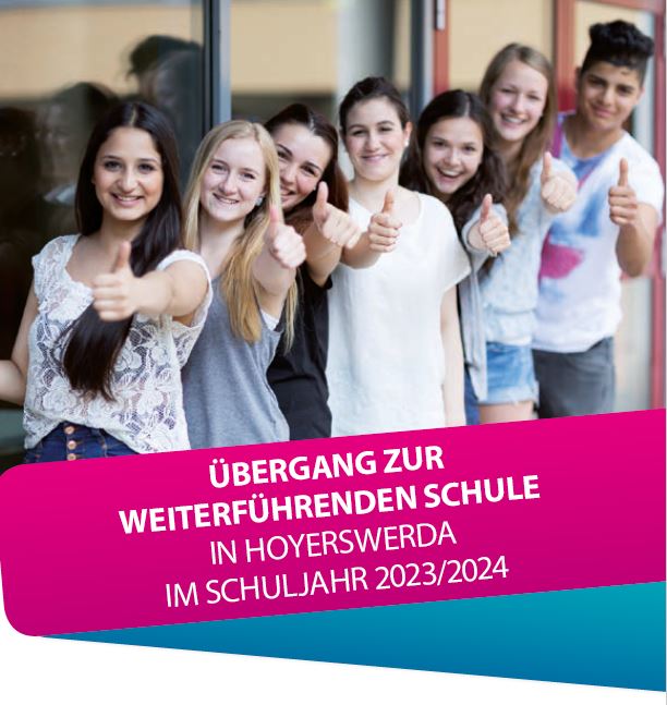 Flyer zum Übergang zur weiterführenden Schule in Hoyerswerda im Schuljahr 2023/2024