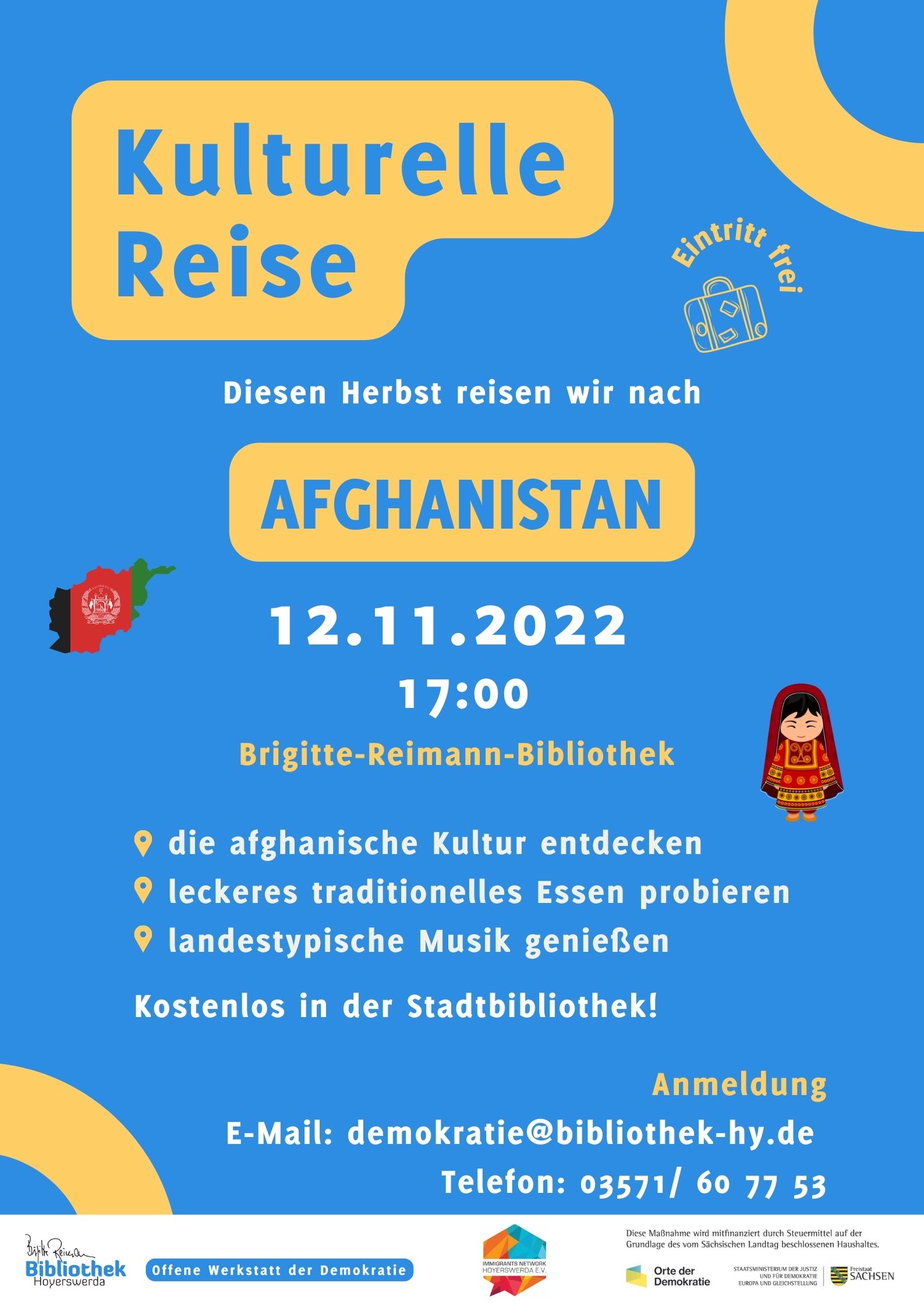 Kulturelle Reise nach Afghanistan am 12.11.2022