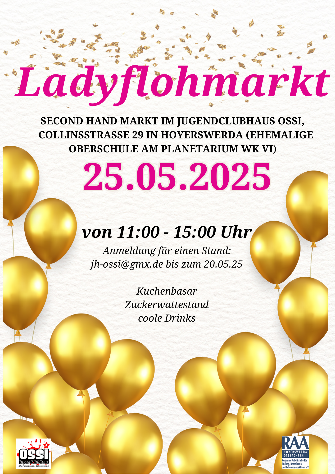 Ladyflohmarkt am 25.05. im Ossi am Plani Ladyflohmarkt am 25.05. im Ossi am Plani